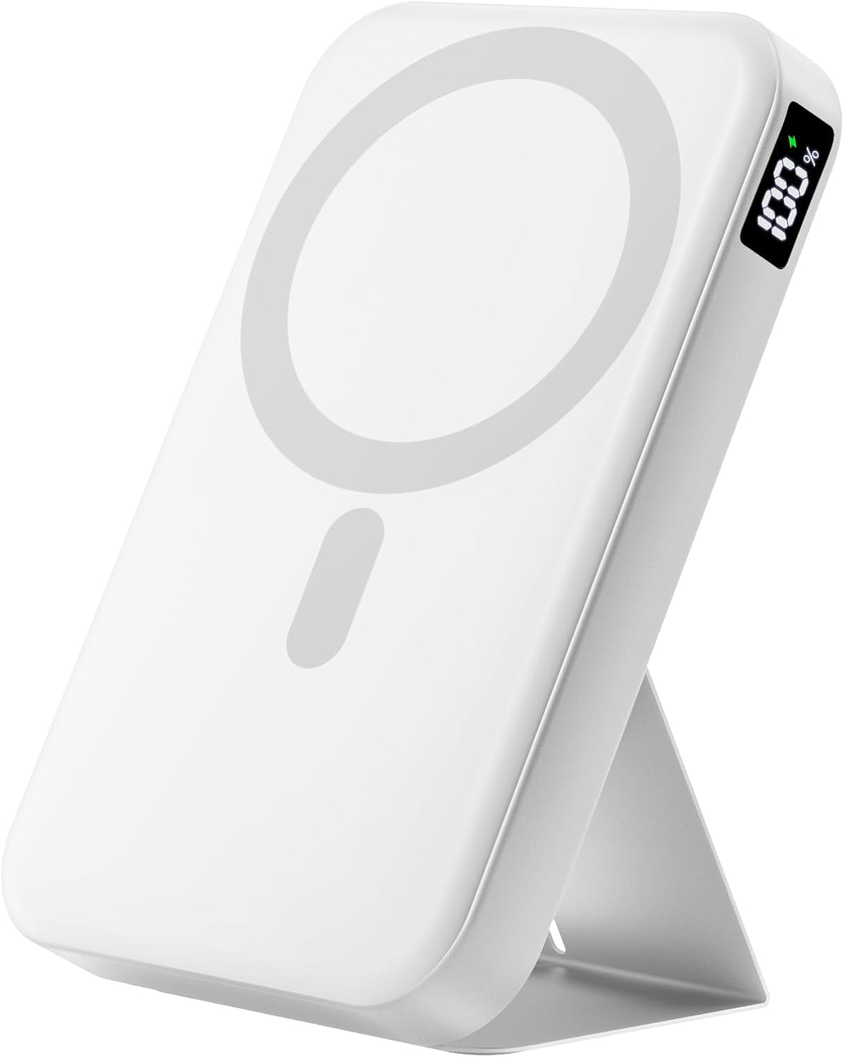 Magnetic Portable Charger, 10000mAh Power Bank with Leather Foldable Stand - Travel Essentials, USB-C 20W Fast Charging for Magsafe Battery Pack, Compatible with iPhone 17/16/15/14/13 Series