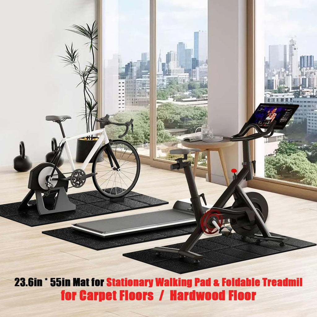 Non-Slip Walking Pad Treadmill Mat for Carpet Floors,55x24 Hardwood Floor Protection, Mats for Under Walking pad/Treadmill/Bike/Exercise Equipment on Carpets, Noise Shock Absorption, Stationary