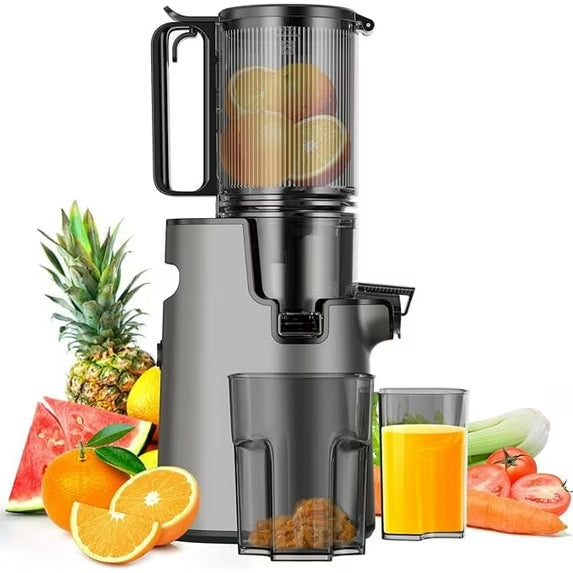 JADUS Cold Press Juicer, 5.8" Wide Feed Chute, Supports Fruit & Vegetable,High Juice Yield & Easy to Clean, Extractor Machine with 400W